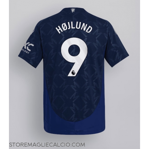 Manchester United Rasmus Hojlund #9 Maglia Gara Trasferta Repliche 2024-25 Maniche Corte Manchester United Rasmus Hojlund #9 Maglia Gara Trasferta Repliche 2024-25 Maniche Corte